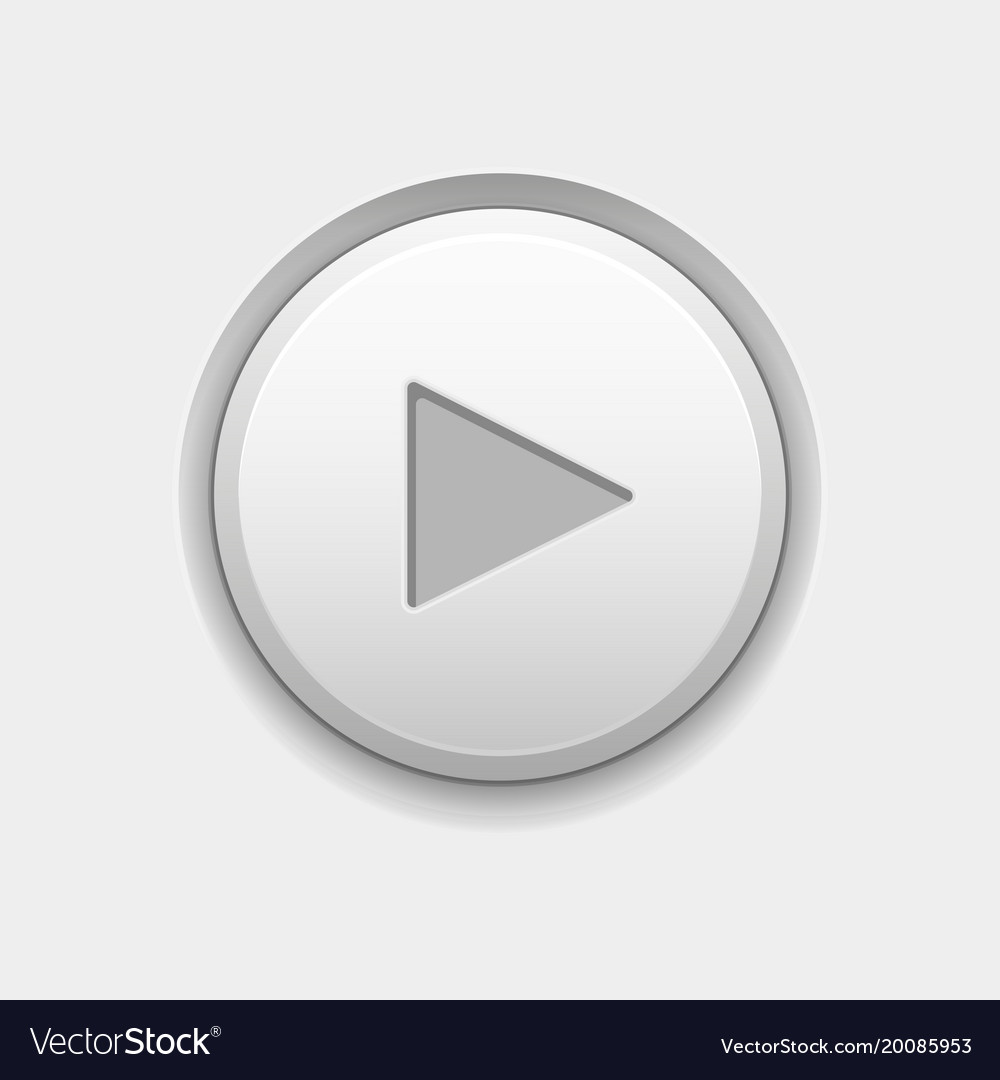 White Play Button - Round Interface