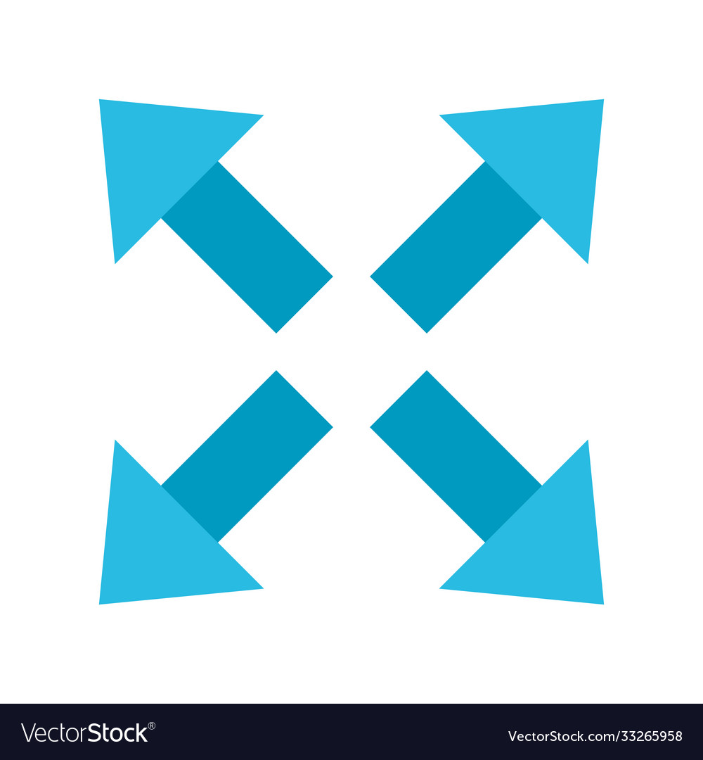 Arrows in four directions flat style icon