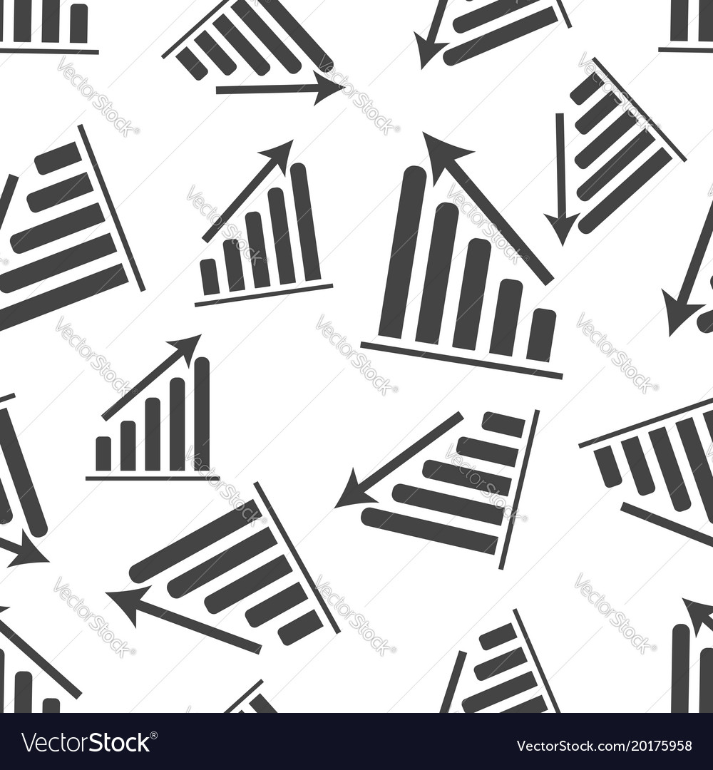 Business graph seamless pattern background