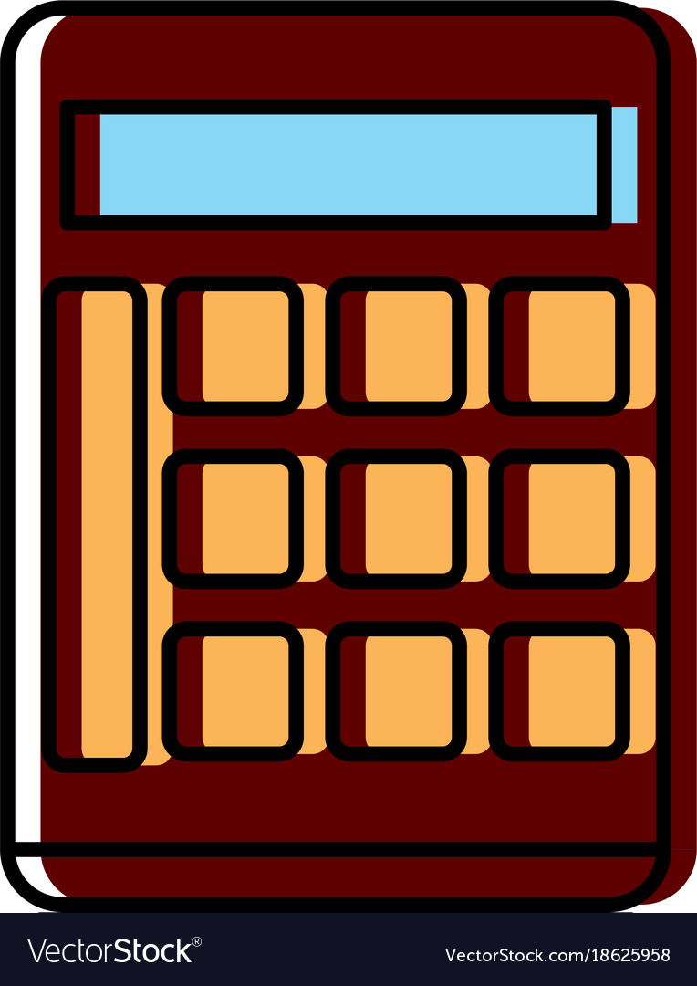 Calculator math device Royalty Free Vector Image