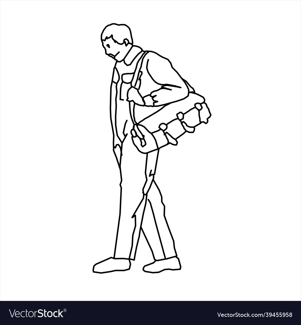 Design of a sketch person returning home
