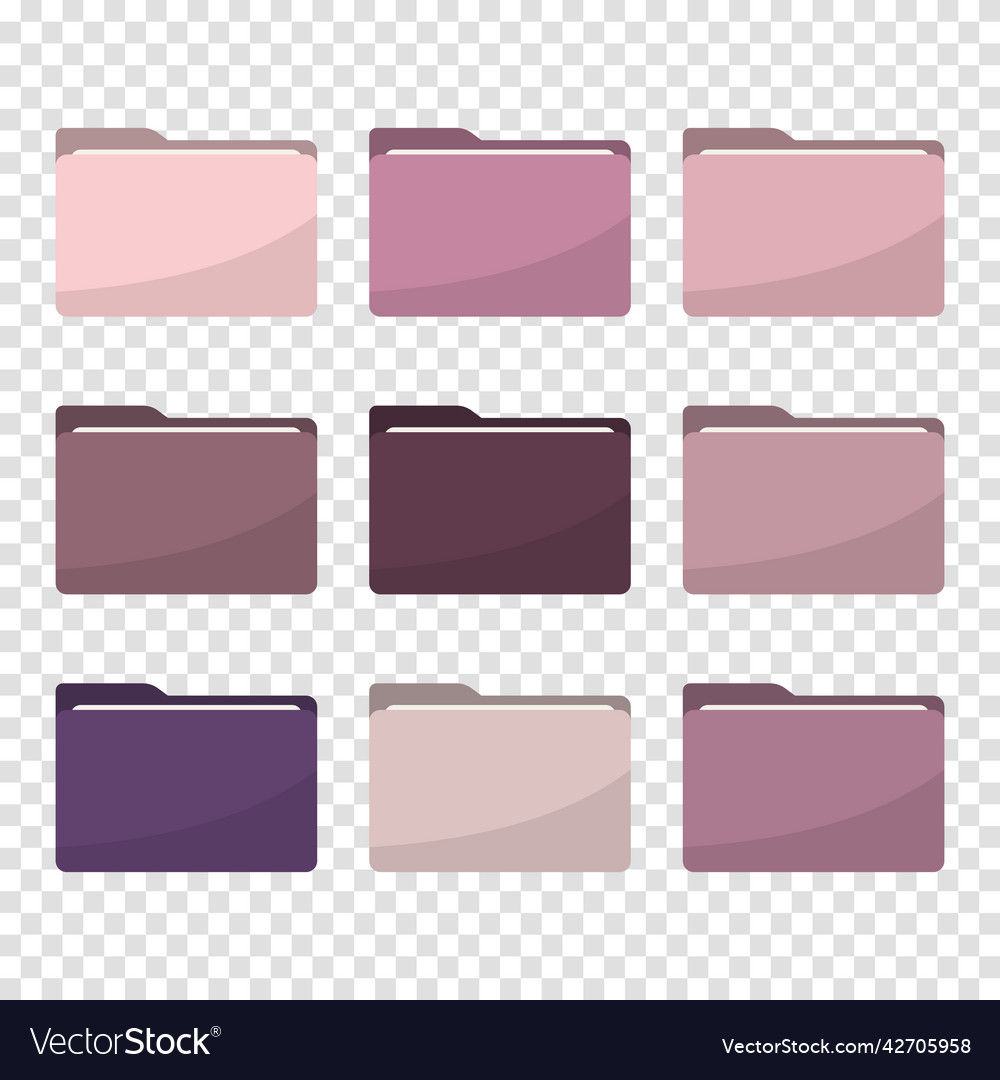 Folder icons set all type of document file