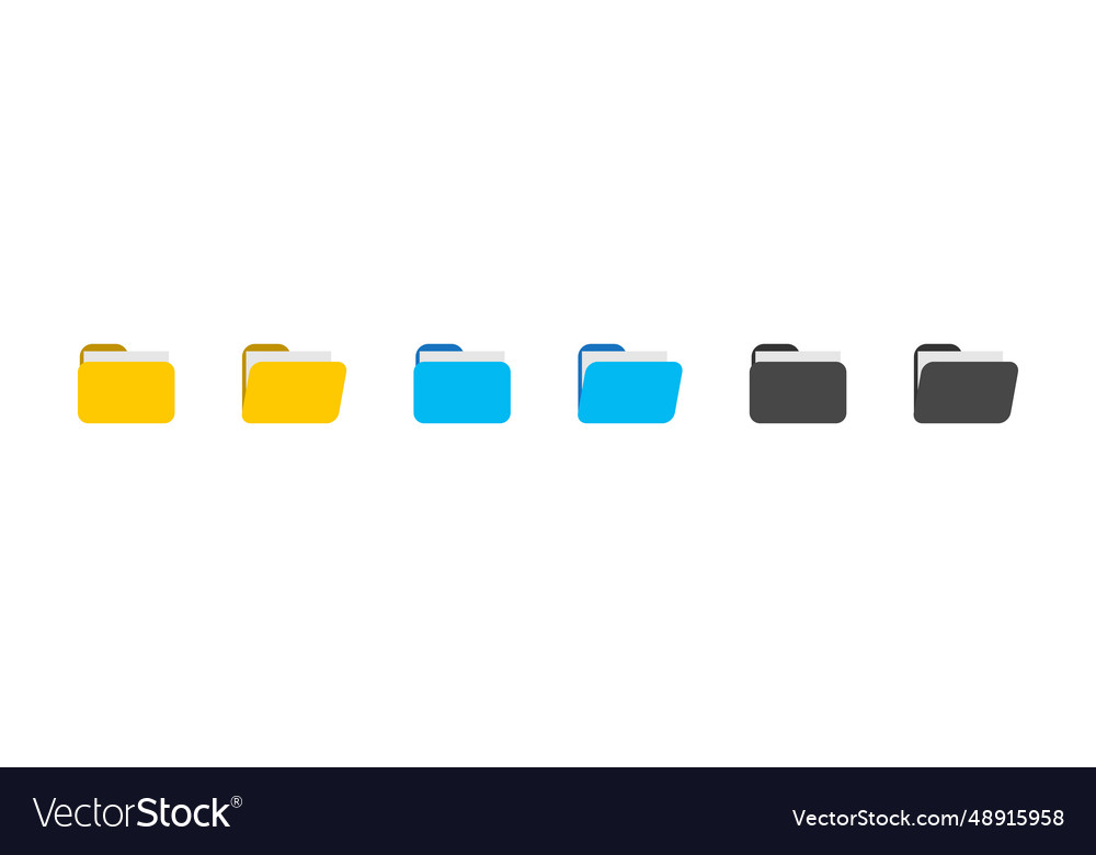 Folder with documents open and close file archive vector image Folder with documents open and close file archive