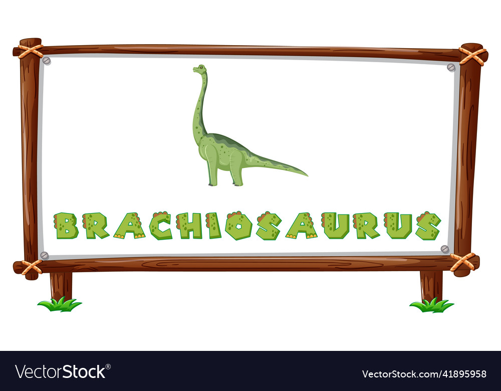 Frame template with dinosaurs and text Vector Image Frame template with dinosaurs and text