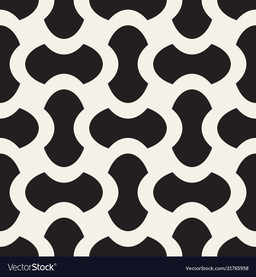 Geometric seamless pattern with curved shapes vector image Geometric seamless pattern with curved shapes