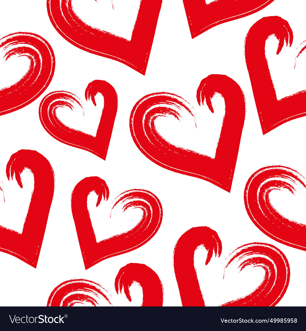 Heart pattern red Royalty Free Vector Image - VectorStock