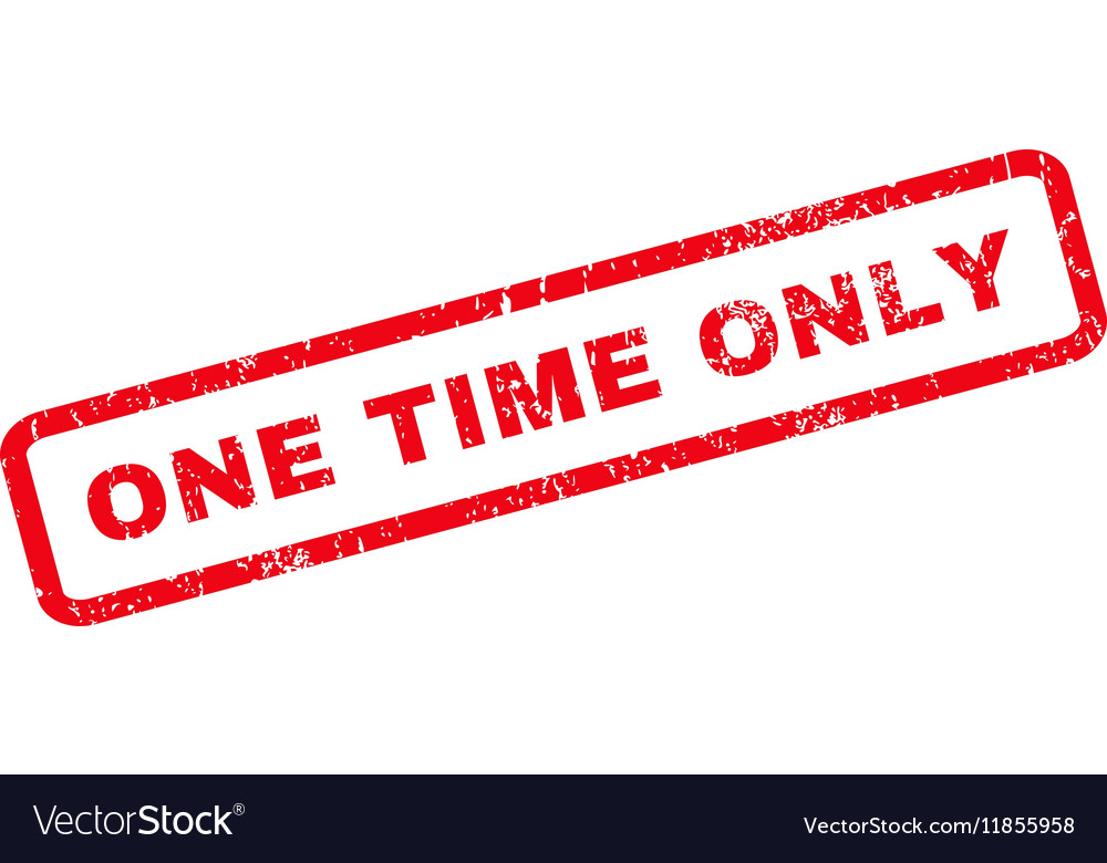 One Time Only-stamp, Stock vector