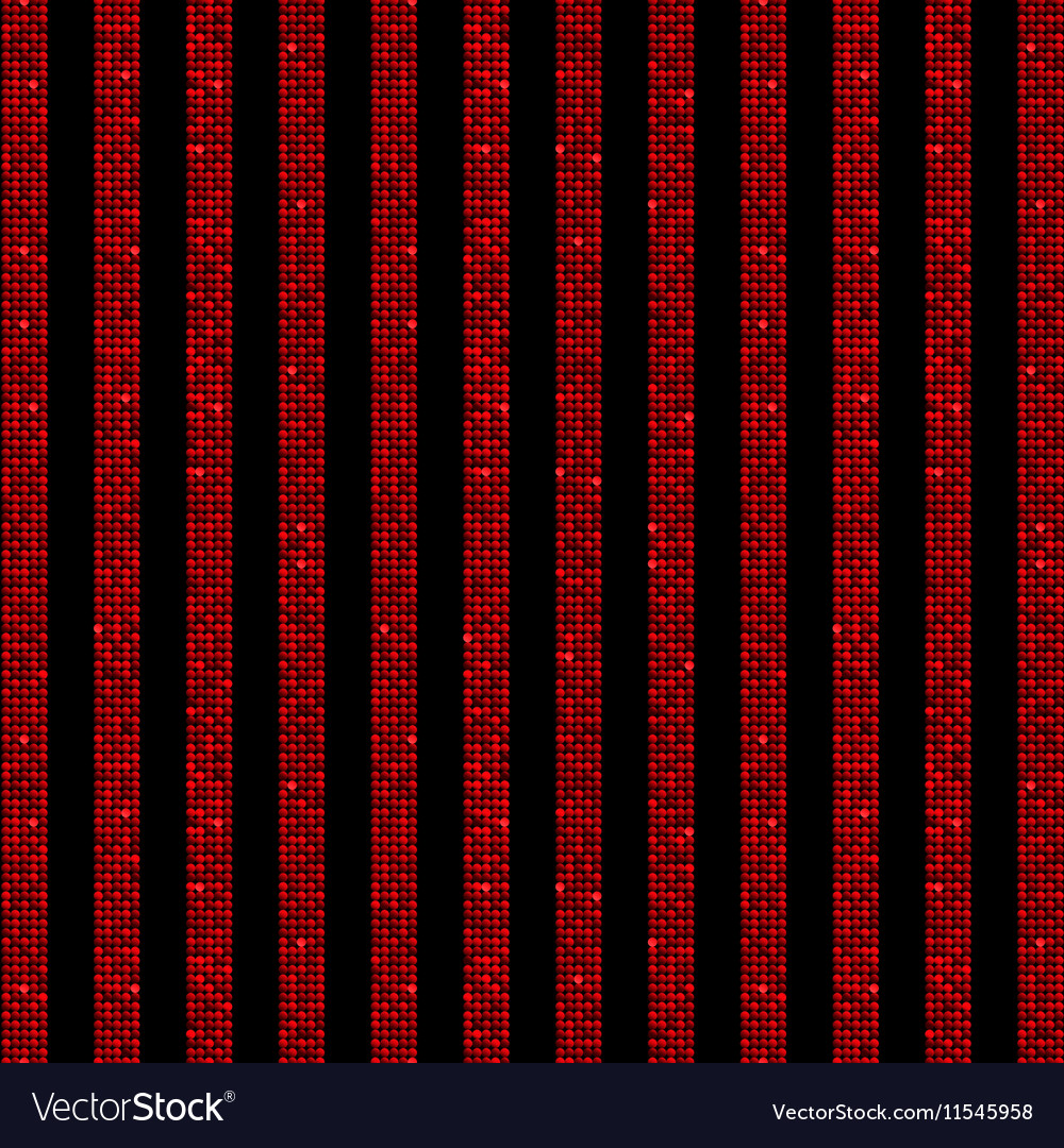 Parallel vertical lines red sequins stars