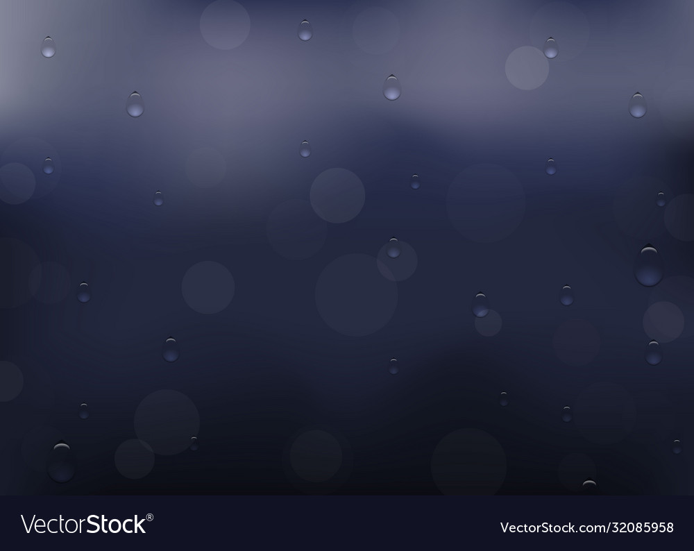 Rain drop on window template for your design vector image Rain drop on window template for your design