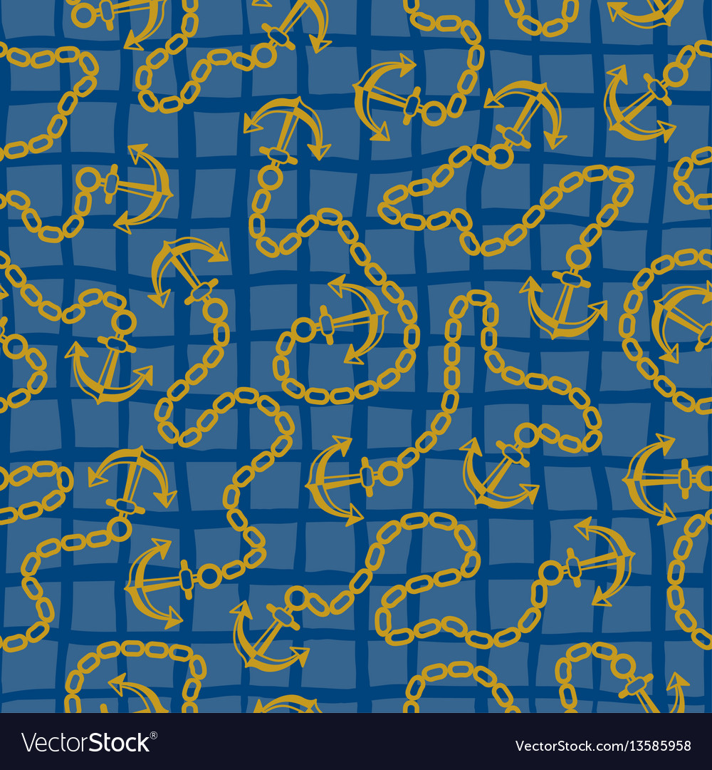 Seamless pattern with anchors ongoing backgrounds vector image Seamless pattern with anchors ongoing backgrounds