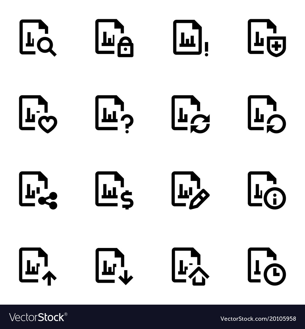Set of statistic icons