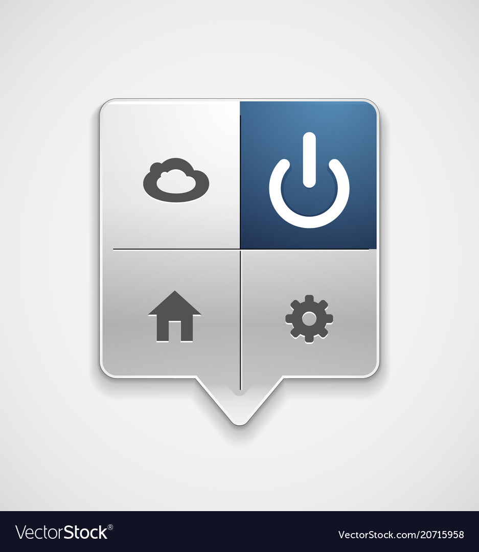 Start power button ui icon design on off symbol vector image Start power button ui icon design on off symbol