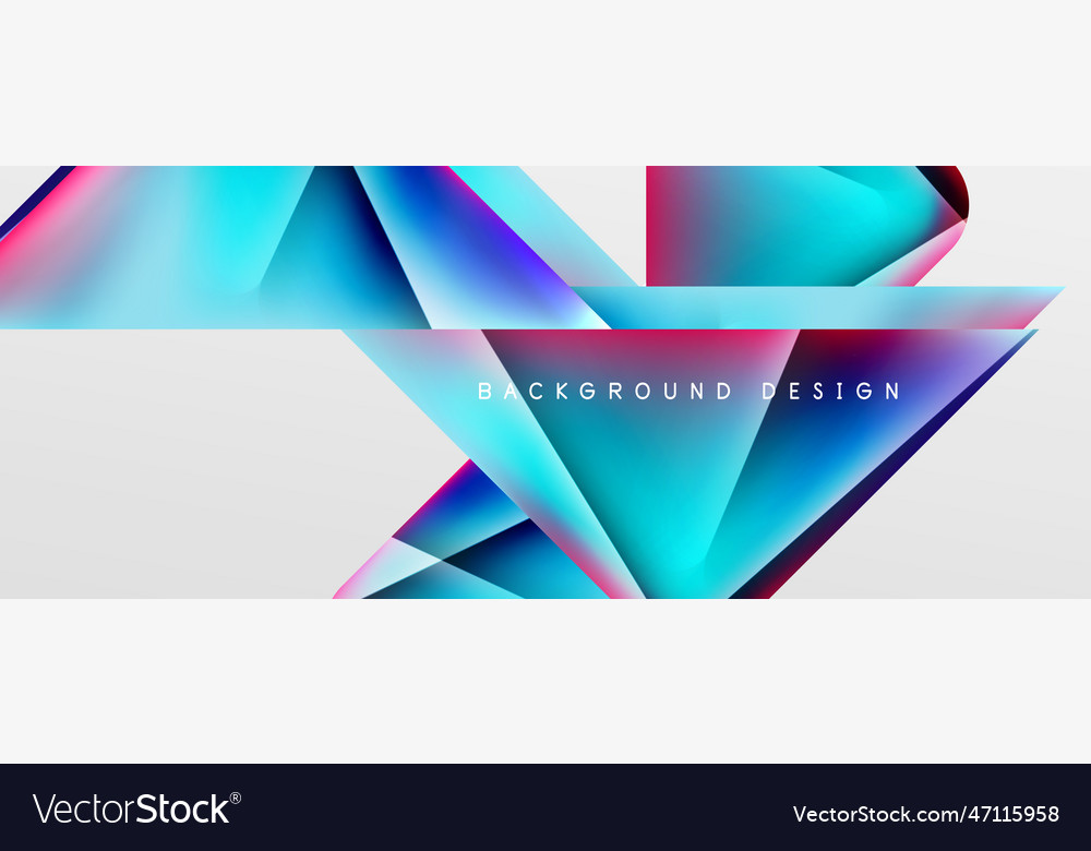 Triangle fluid color gradient abstract background vector image Triangle fluid color gradient abstract background