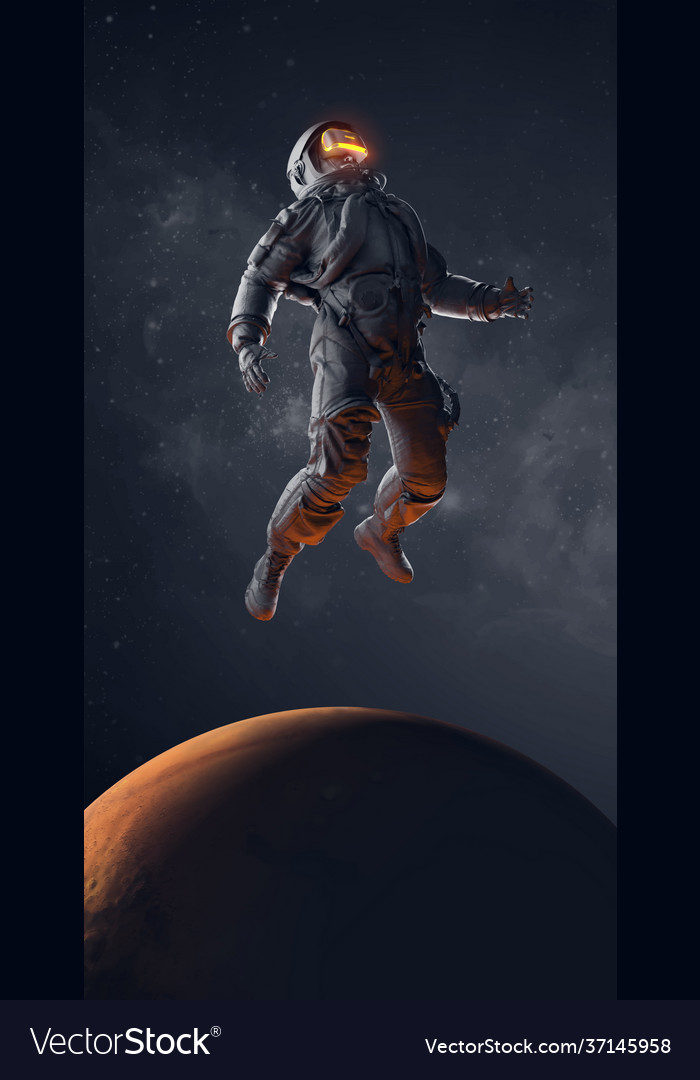 Vr headset astronaut with virtual reality glasses vector image Vr headset astronaut with virtual reality glasses