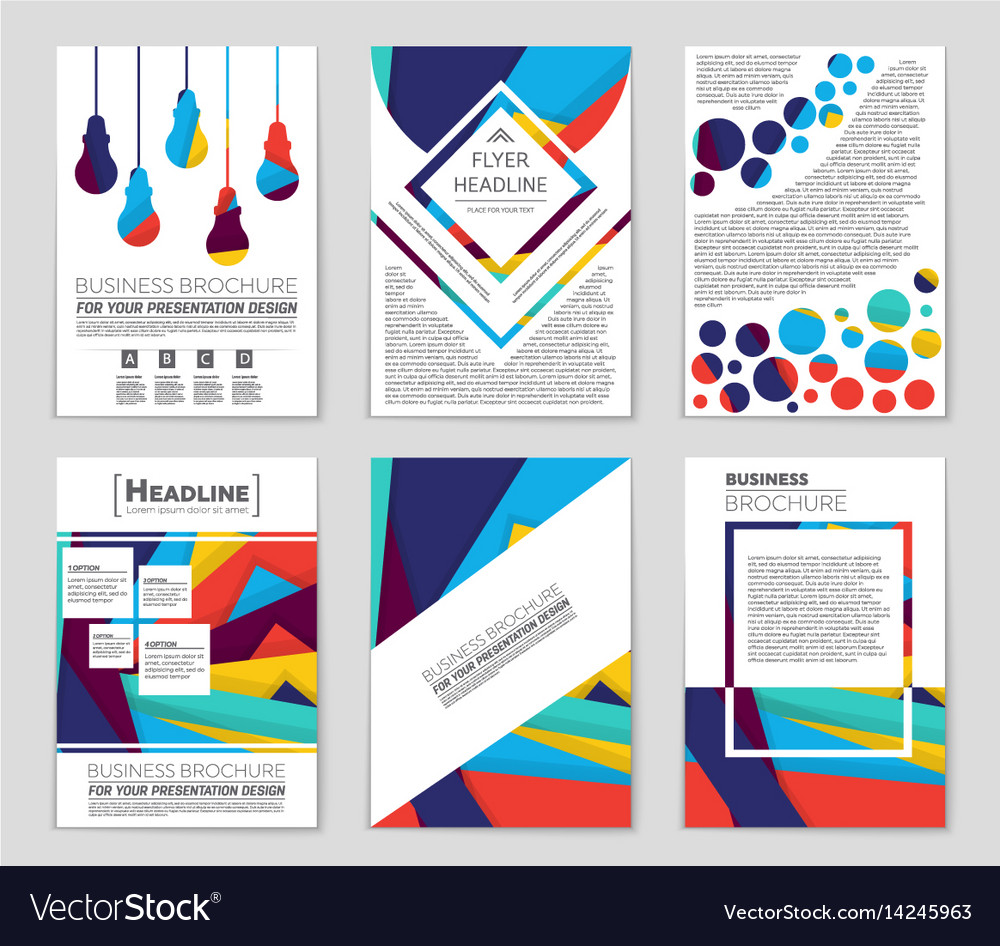 Abstract layout background set for art