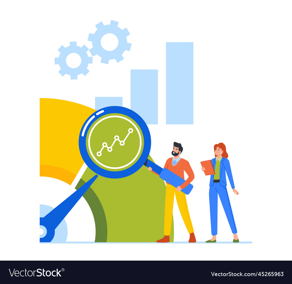 Benchmark rate scale growth concept tiny business Vector Image