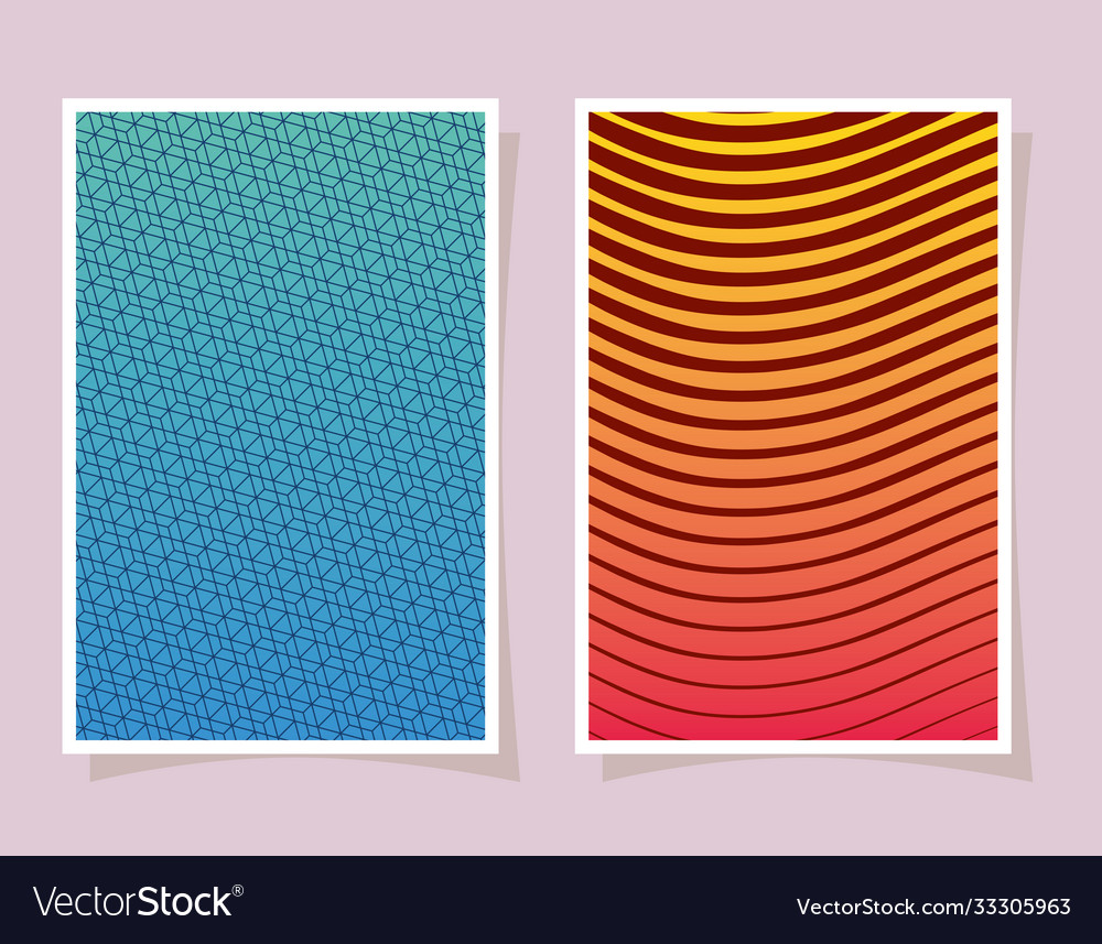 Blue and yellow with orange gradient pattern
