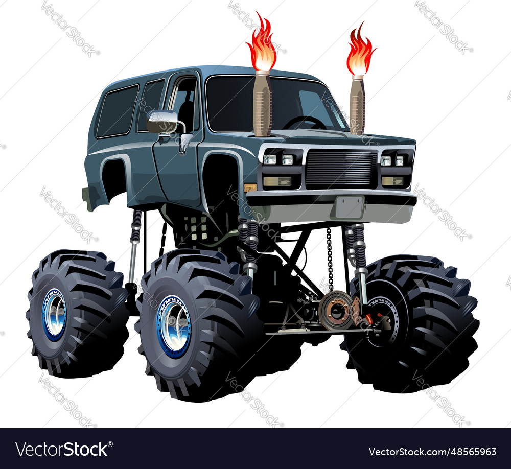 Cartoon Monster Truck Royalty Free Vector Image