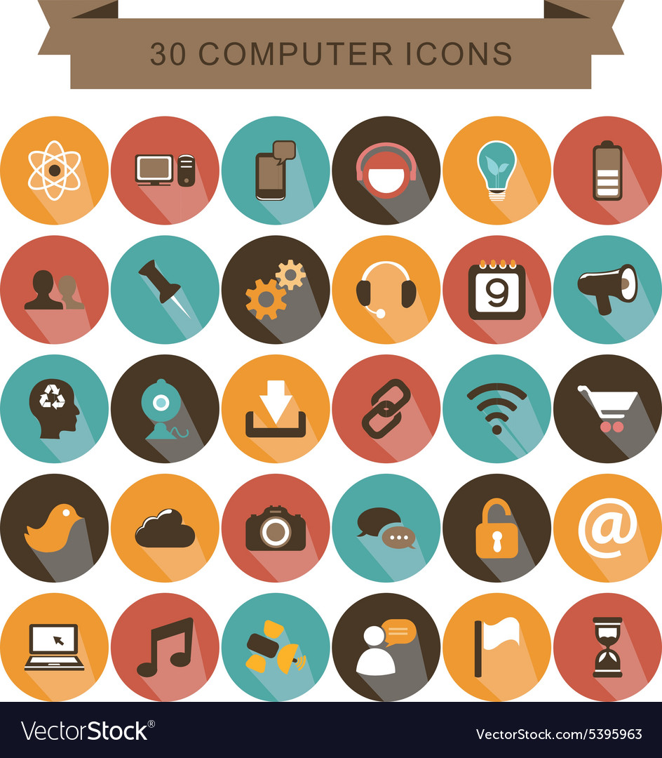 Computer icons shadow