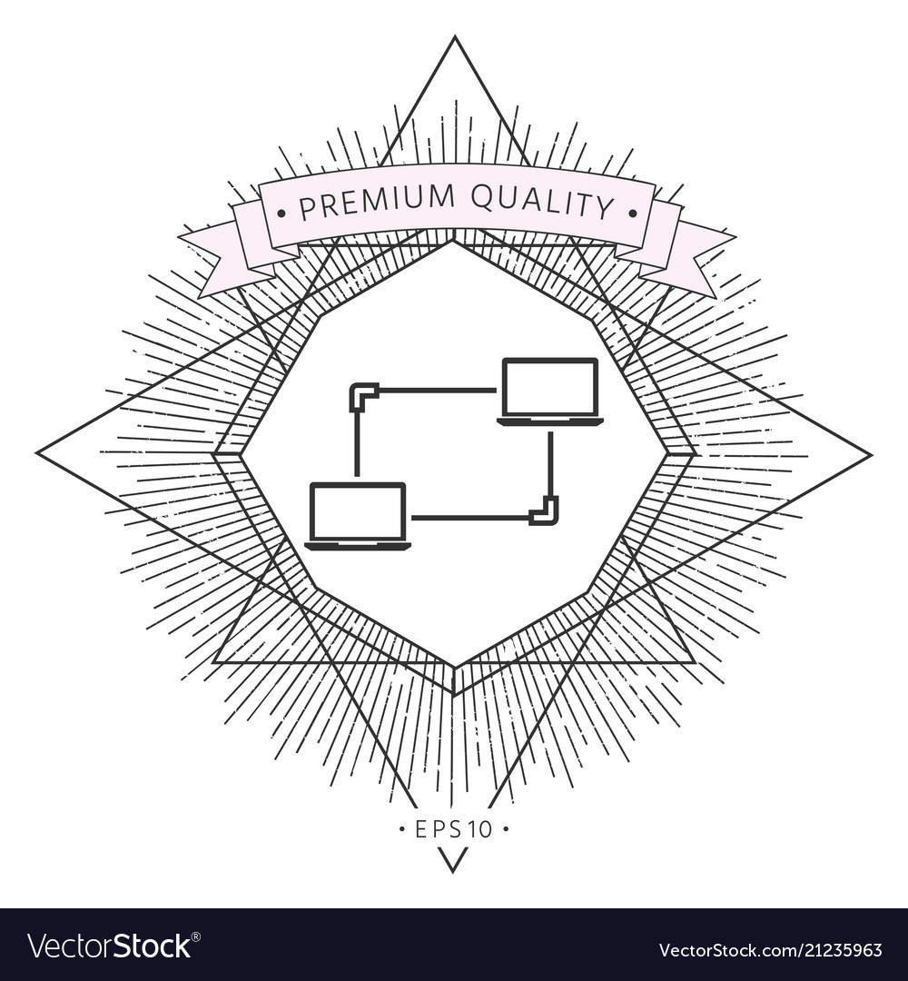 Computer network data exchange transfer concept vector image Computer network data exchange transfer concept