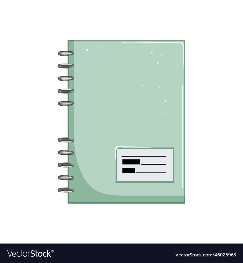 Empty notebook cartoon vector image Empty notebook cartoon