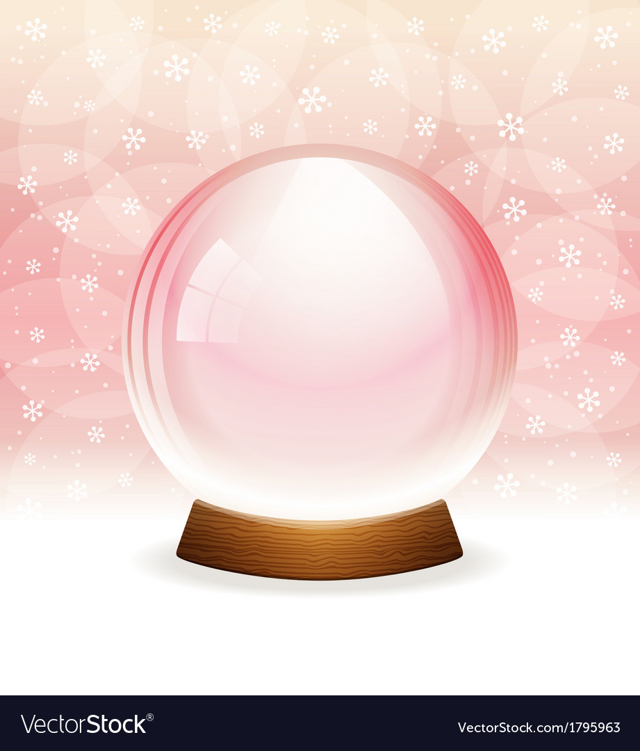 Empty transparent snow globe