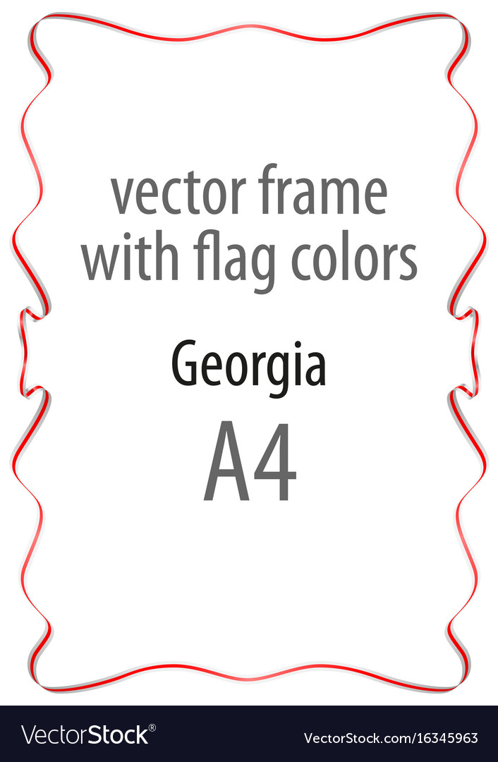 Frame and border of ribbon with the colors
