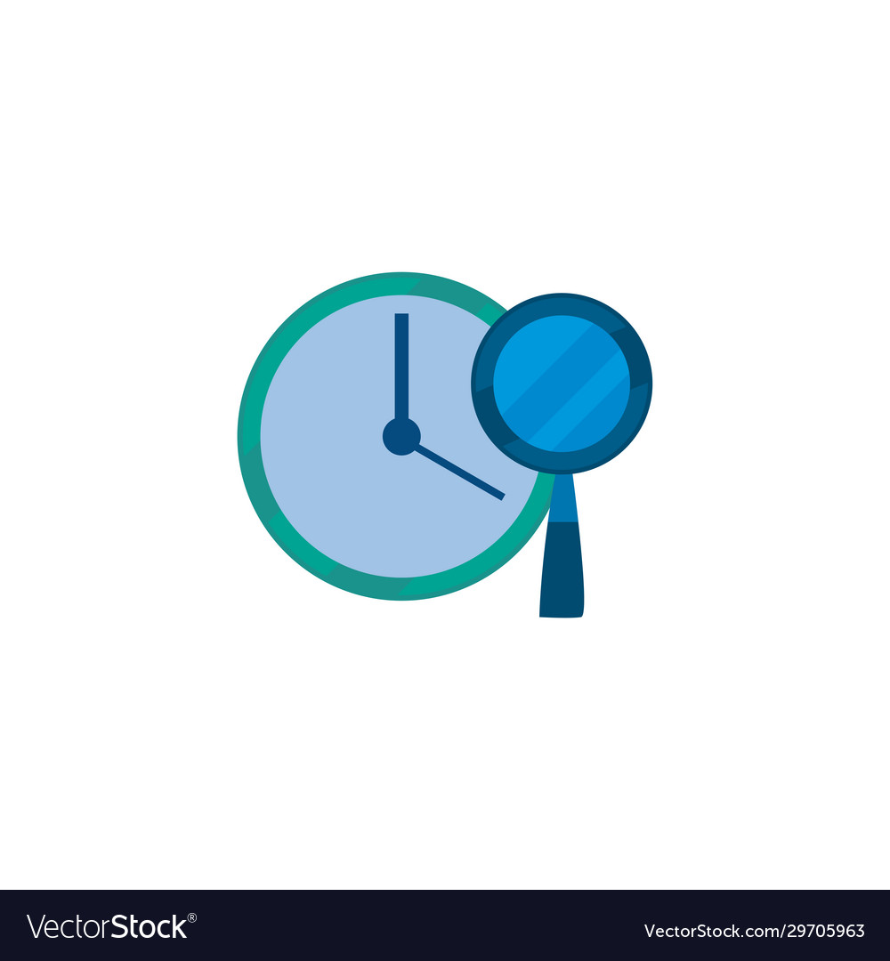 Isolated clock instrument and lupe fill style icon