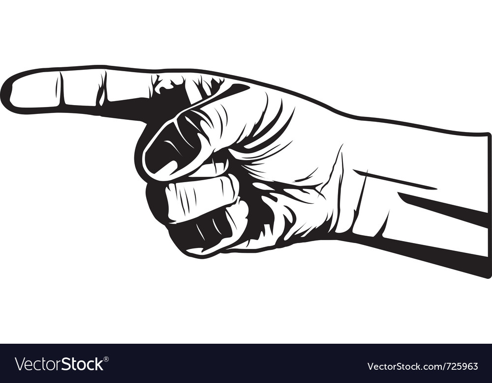 Pointing Royalty Free Vector Image - Vectorstock