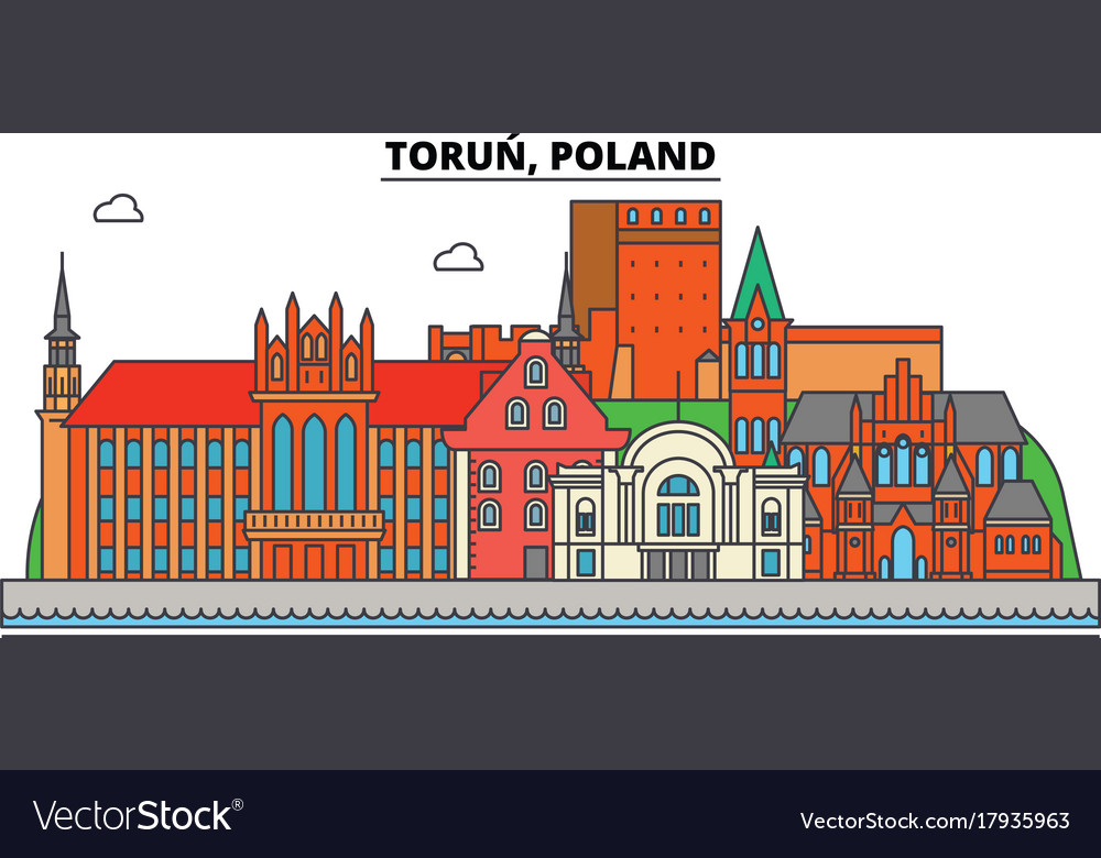 Poland torun city skyline architecture