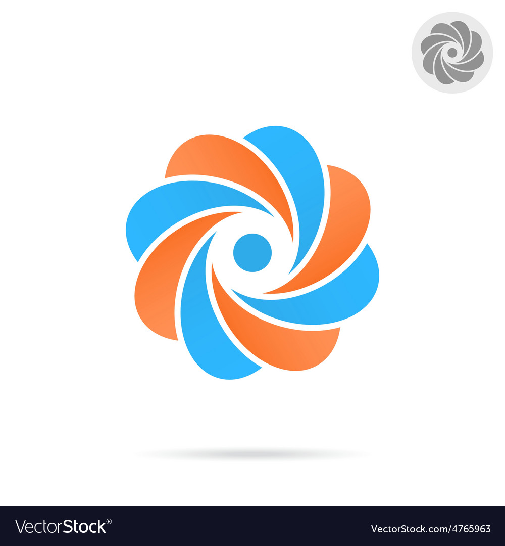 Segmented circle - o letter concept