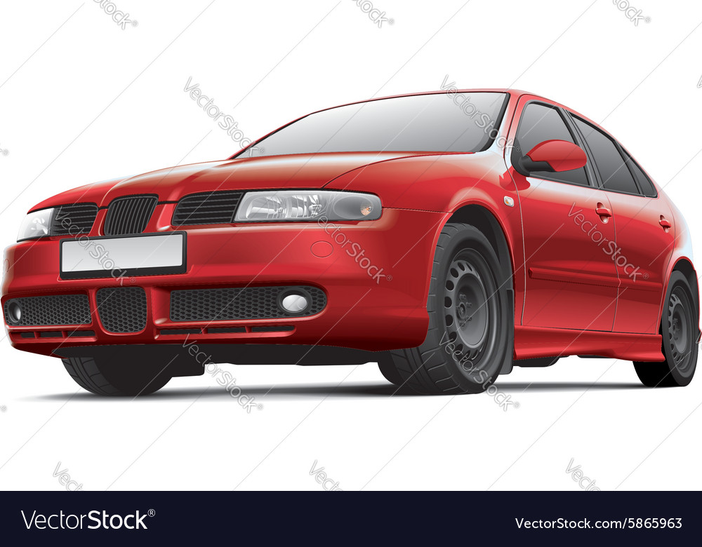 Spanish 5 door hatchback Royalty Free Vector Image