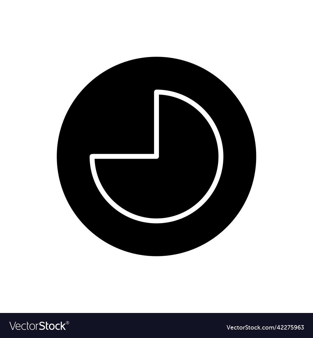 Timer icon circle with semi solid vector image Timer icon circle with semi solid