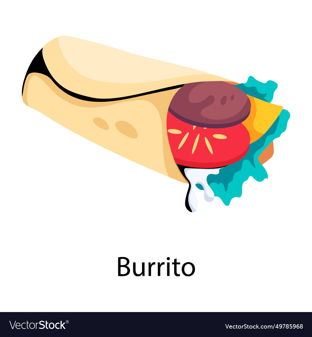 Burrito Royalty Free Vector Image VectorStock