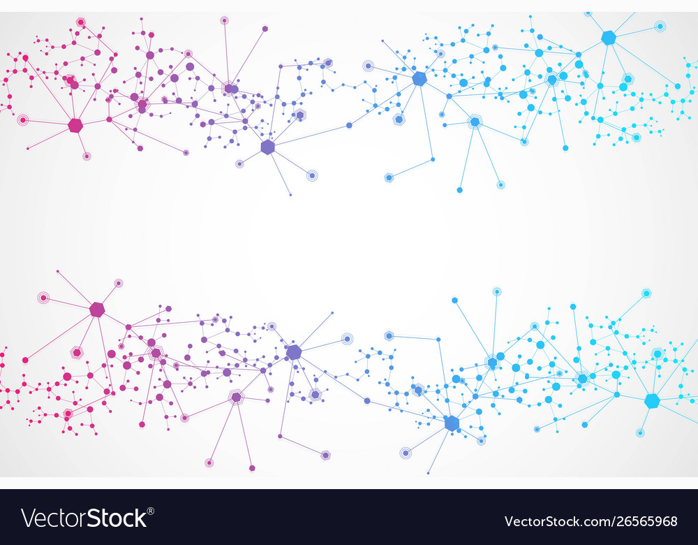Geometric abstract background with connected line