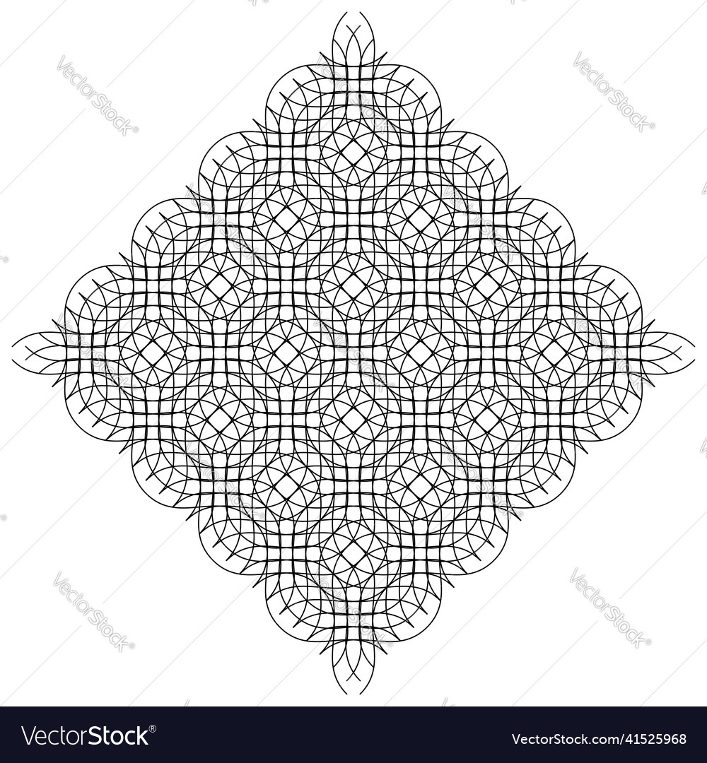 Geometric weave element with intersecting lines