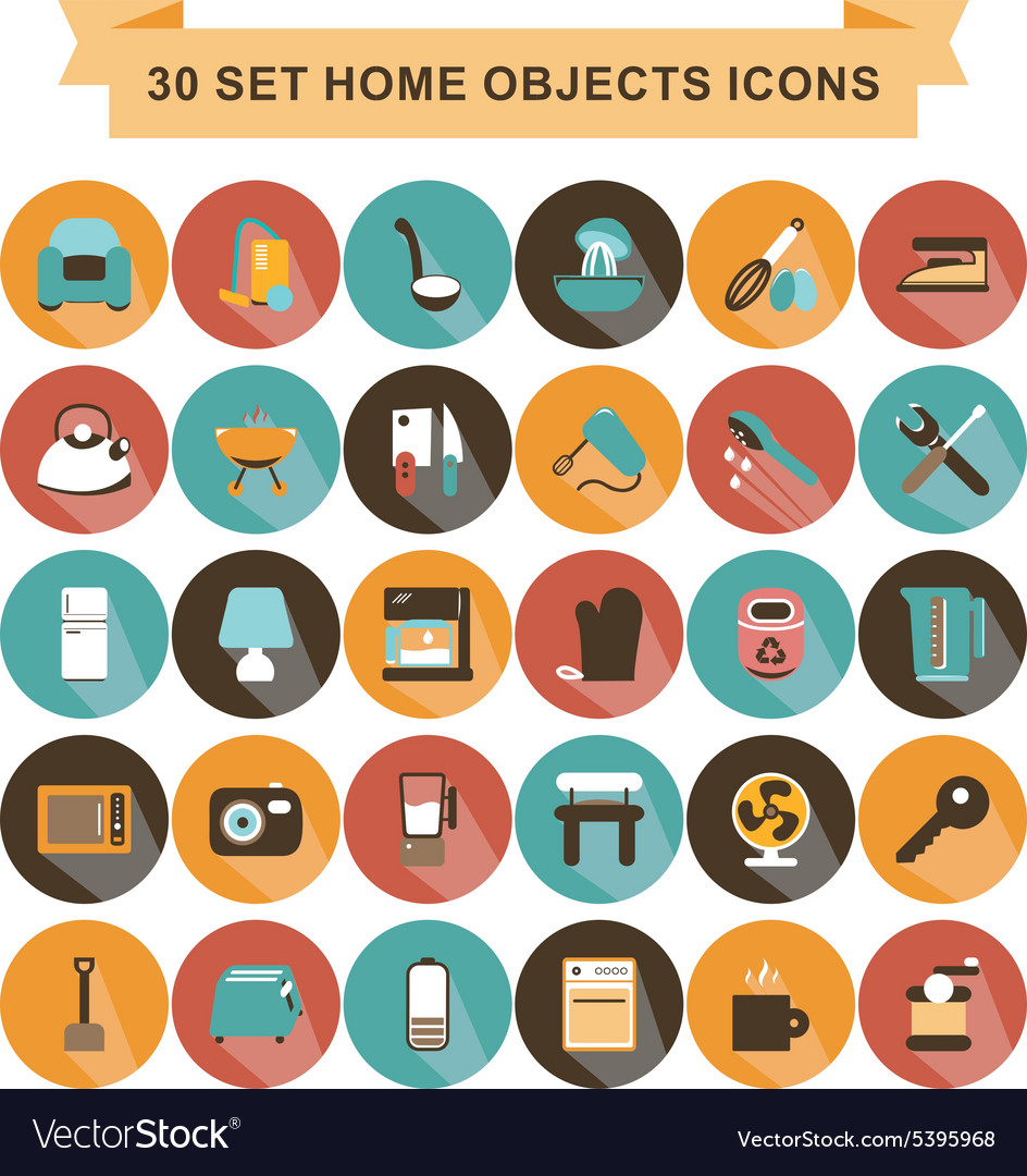 Home objects icons shadow
