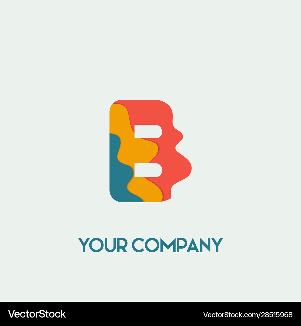 Initial letter b logo design template Royalty Free Vector