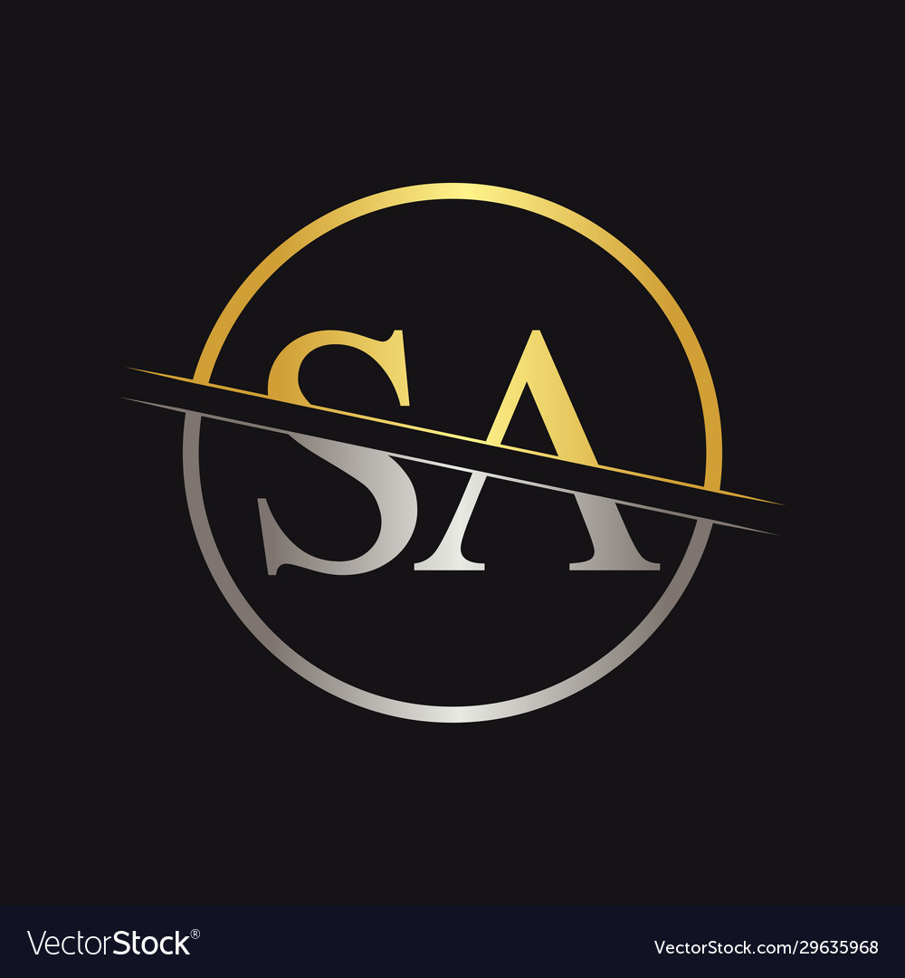 Initial Letter Sa Logo Design Template Sa Letter Vector Image