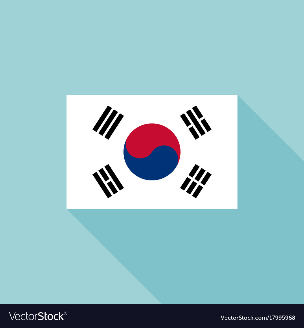 Korea flag Royalty Free Vector Image - VectorStock