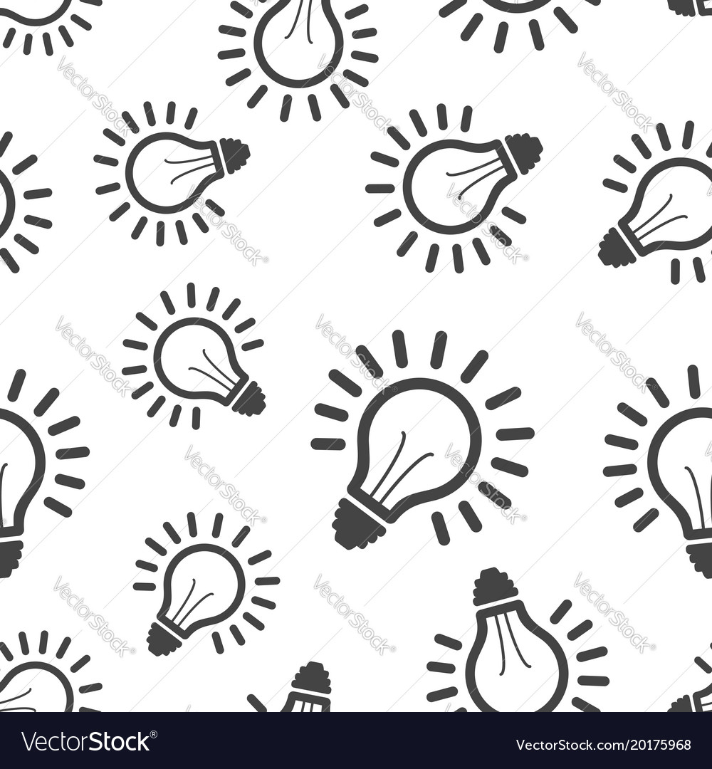Light bulb seamless pattern background business