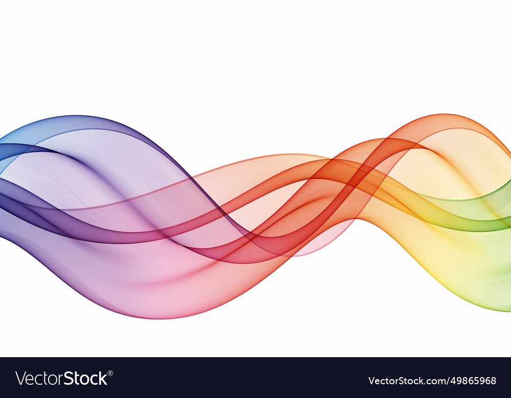 Rainbow Wavy Abstract Lines