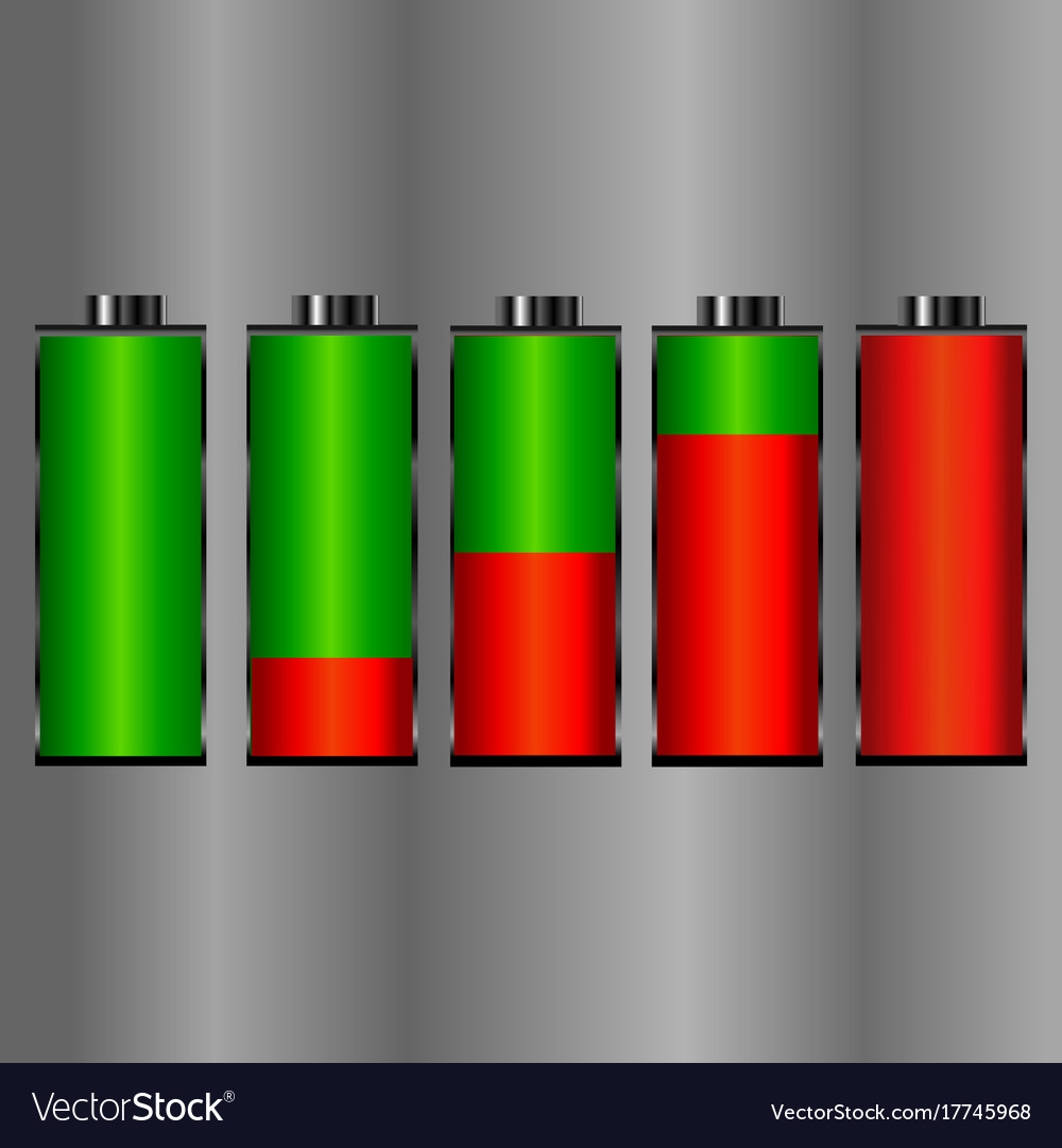 Set of battery charge level indicators