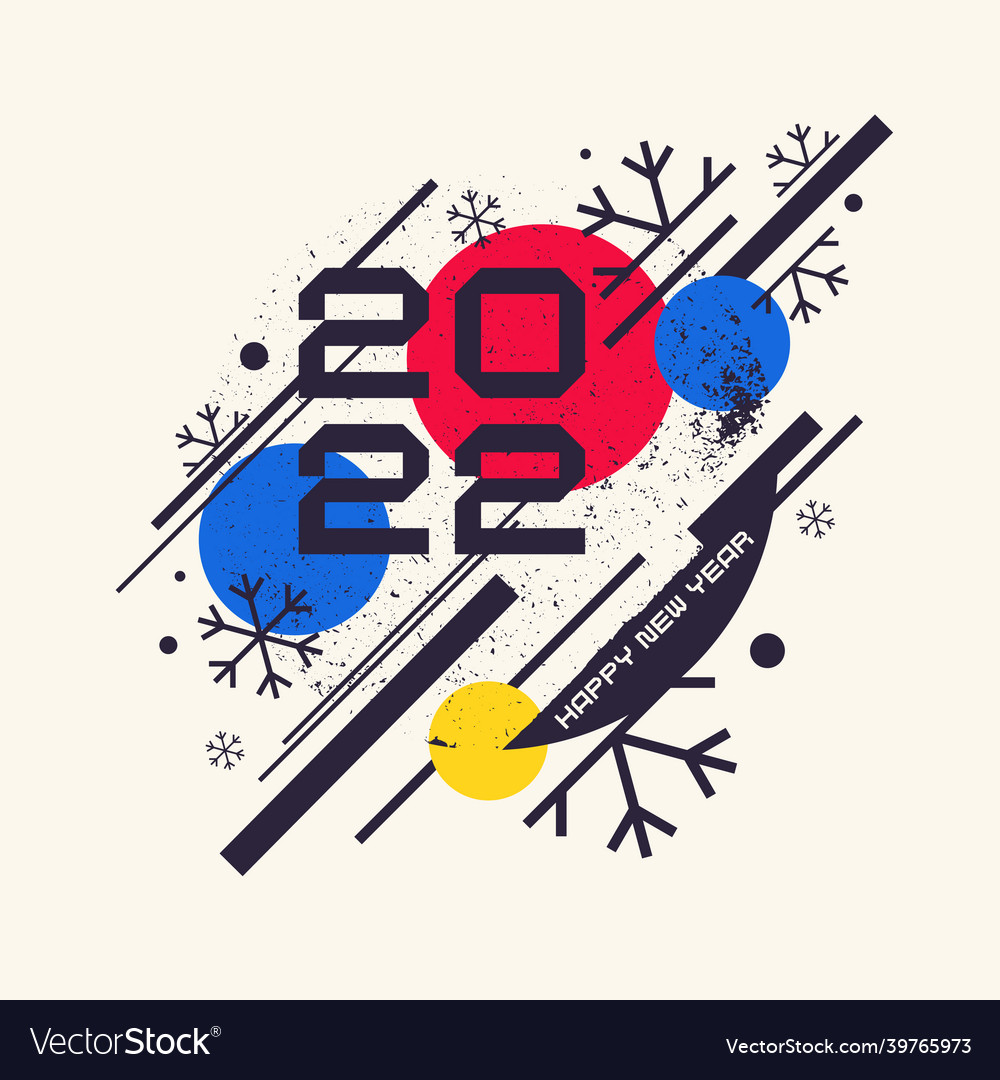 A poster for the celebration of the new year 2022 vector image A poster for the celebration of the new year 2022