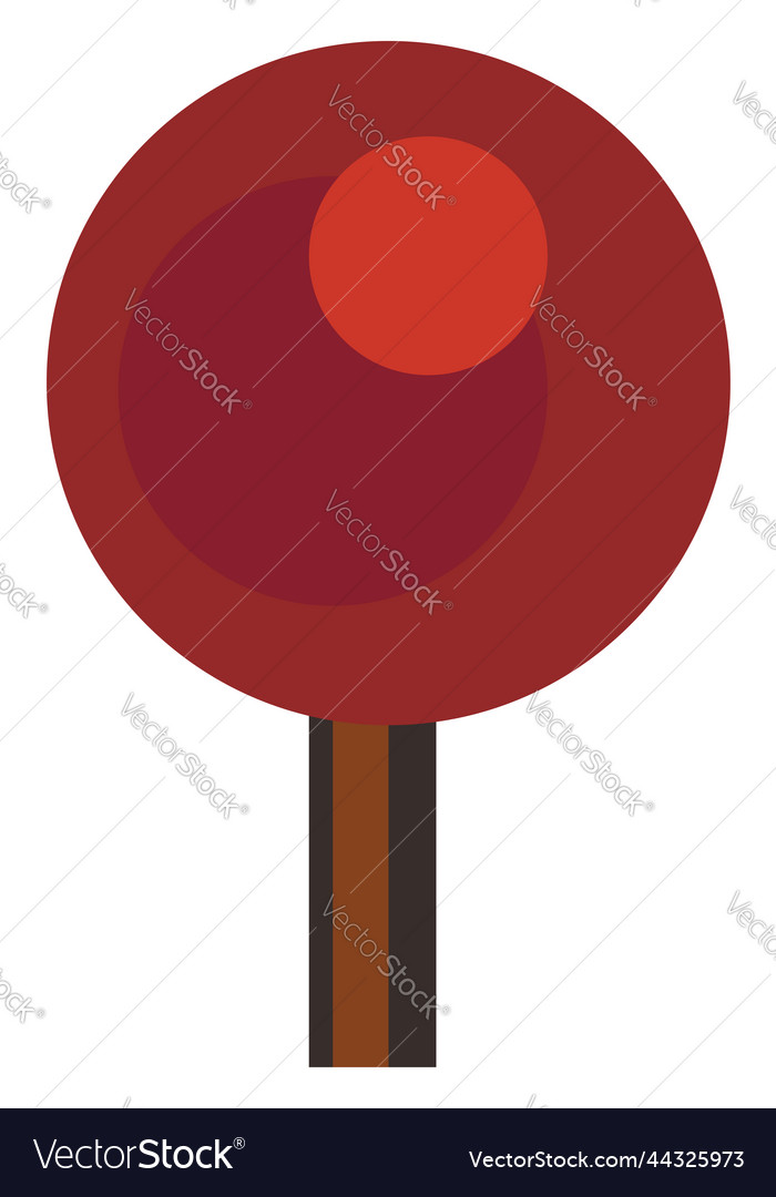 Abstract red tree on a white background