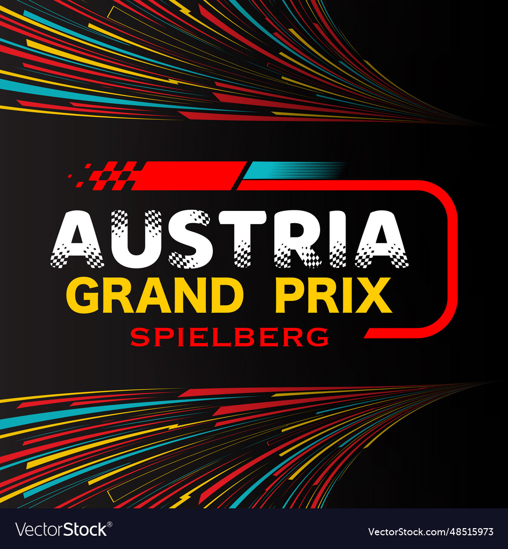 Austria Colorful Grand Prix Wallpaper Royalty Free Vector