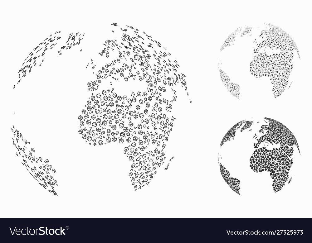 Dotted abstract globe mesh network model