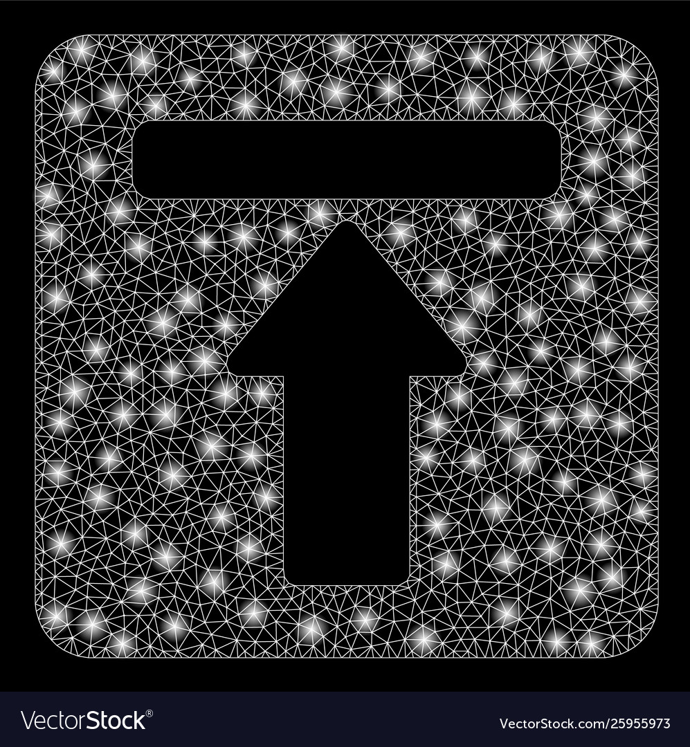 Flare mesh network expand menu with light spots vector image Flare mesh network expand menu with light spots