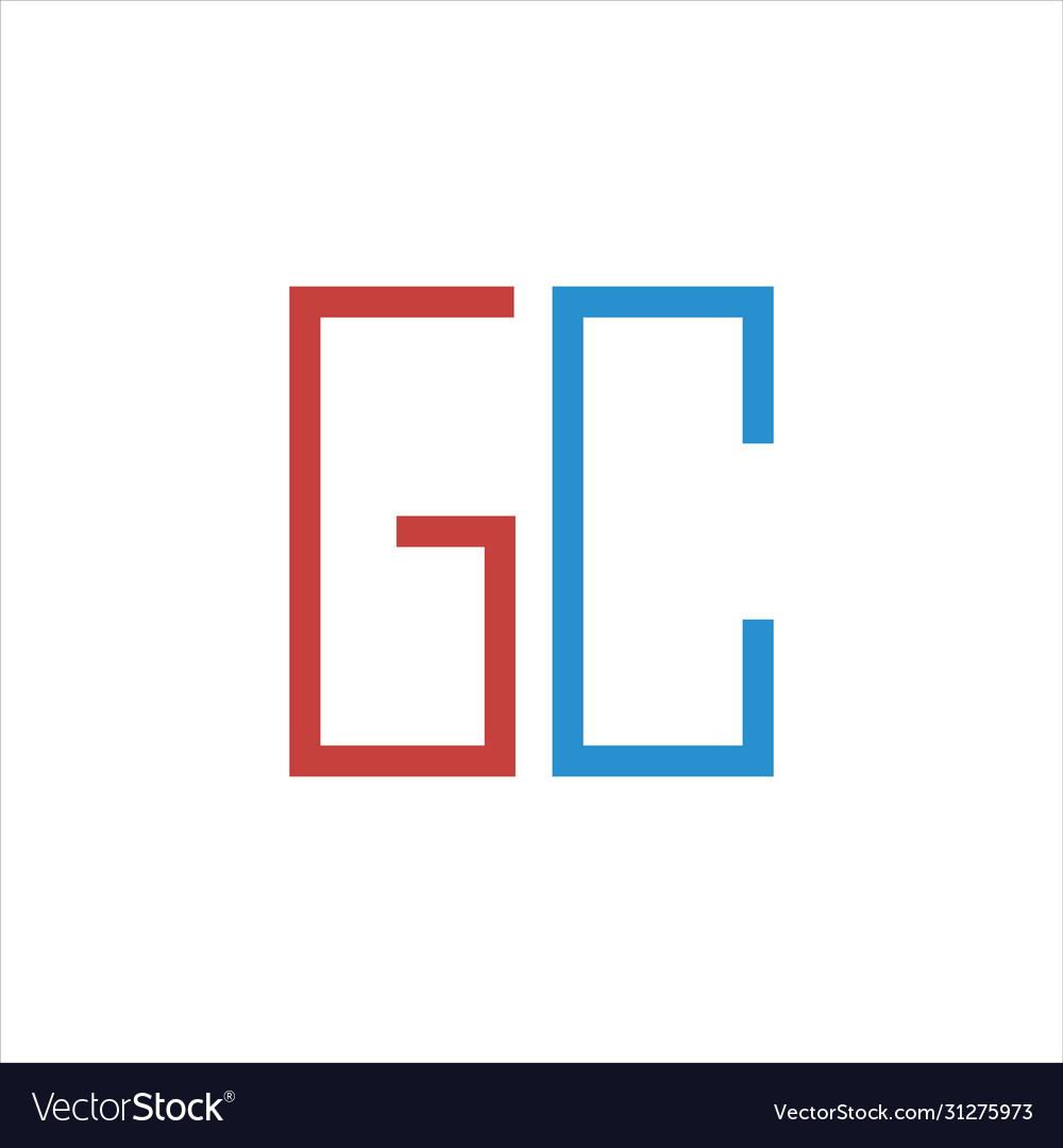 Initial letter gc or cg logo design template