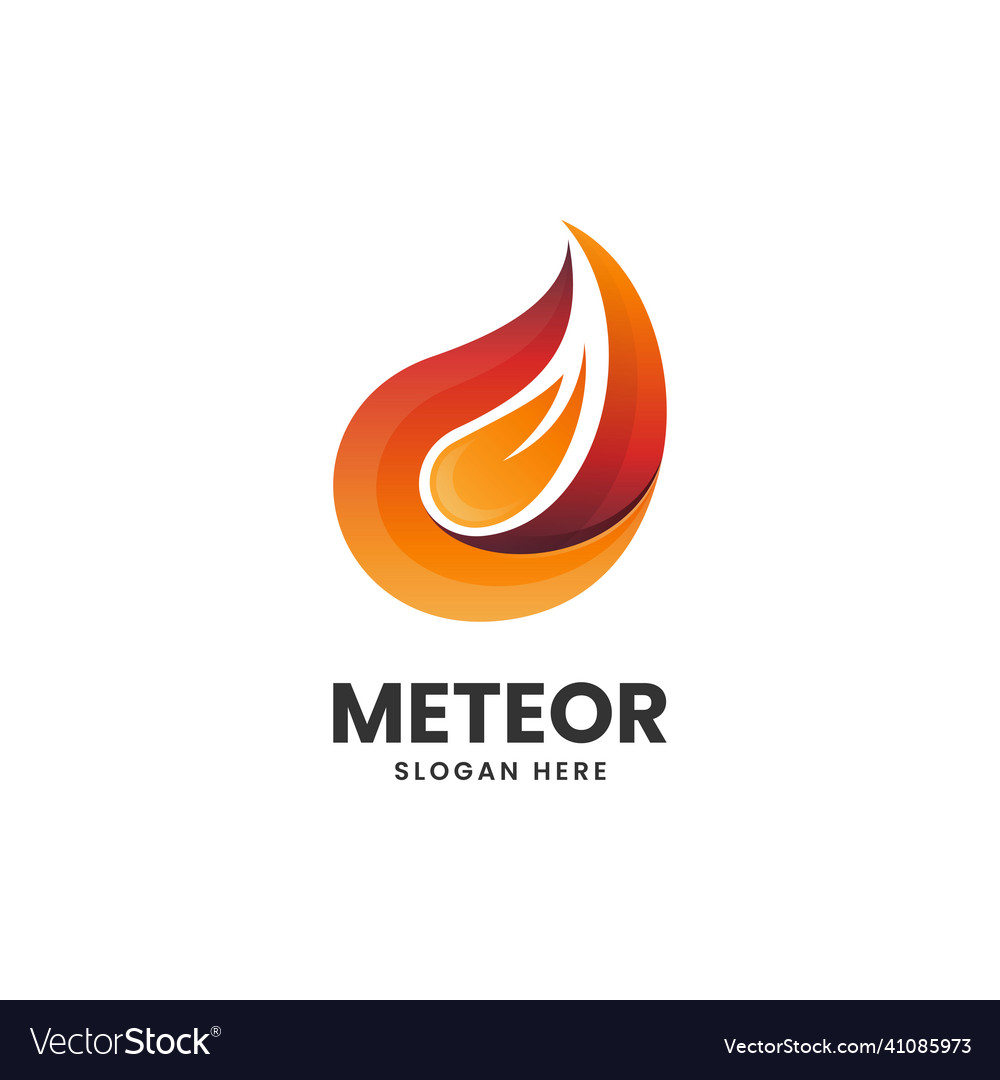 Logo meteor gradient colorful style